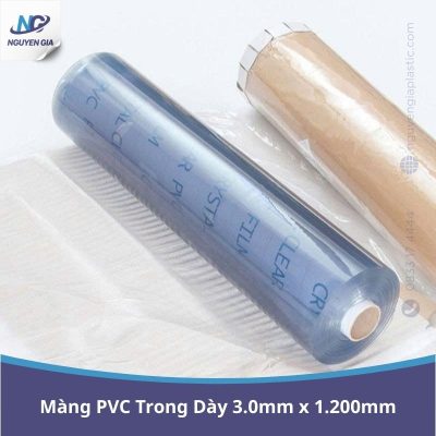 Màng Nhựa PVC Trong Dày 3.0mm x 1.200mm