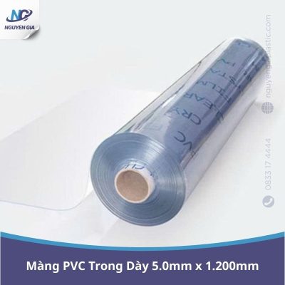 Màng Nhựa PVC Trong Dày 5.0mm x 1.200mm